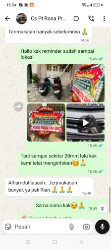 Testimonial Papan Bunga salatiga